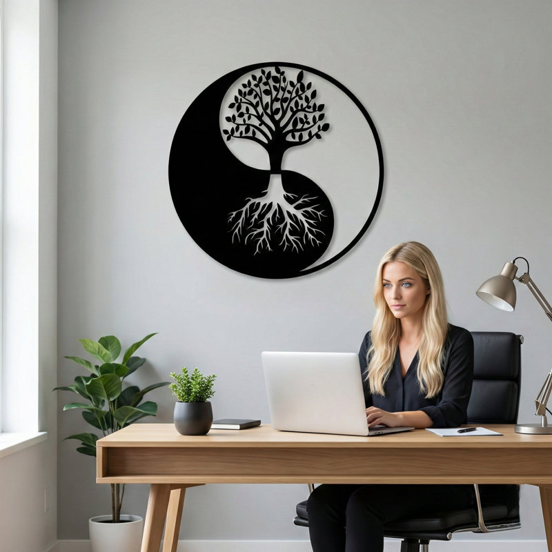 Modern Religious & Spiritual Wall Decor on Metal, 24" H x 24" W x 0.6" D