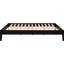 Lit plateforme Eastern King dans une lueur cappuccino, style transitionnel, structure en pin et bois franc asiatique, support à lattes scintillantes, conception, composition, ensemble