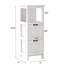 Armoire de rangement pour salle de bain avec 2 tiroirs et 1 tablette