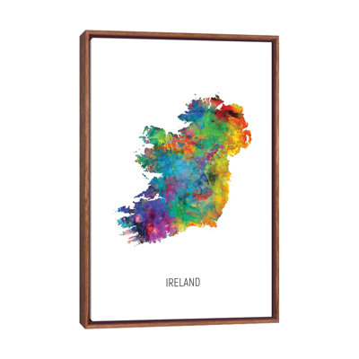 Carte de l'Irlande par Michael Tompsett - impression d'art graphique
