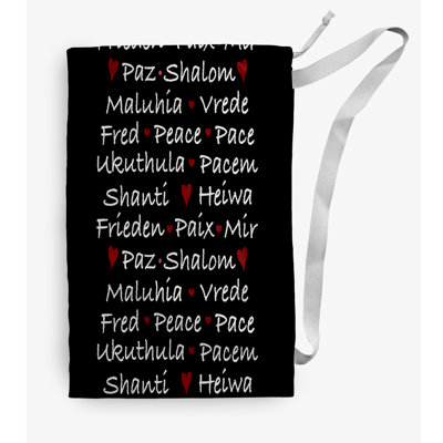 Sac à linge de mots de paix