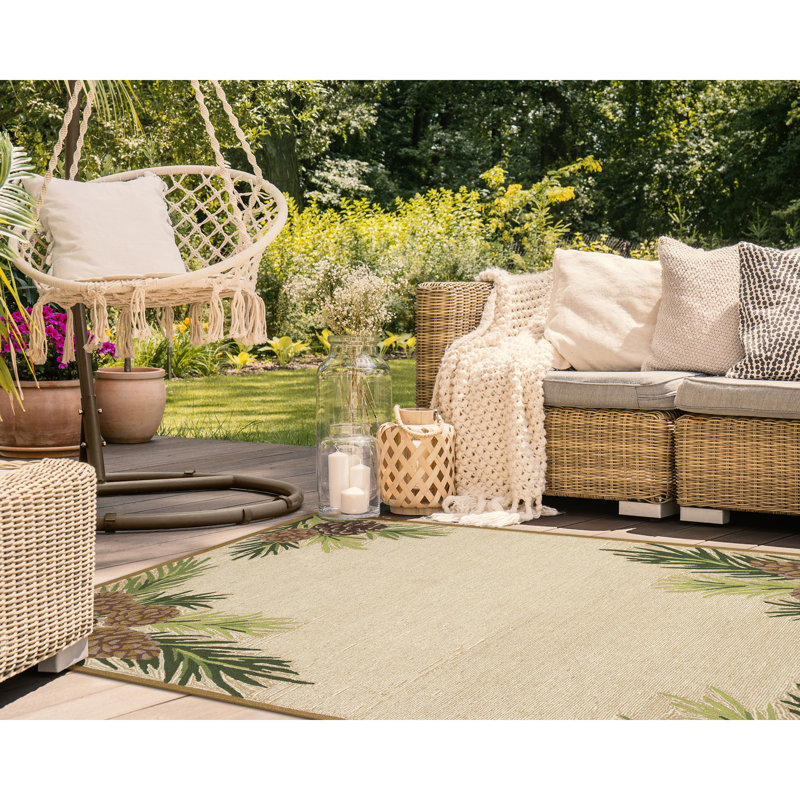 Tapis touffeté à motif floral Dasan, Rectangle 7 pi 6 po x 9 pi 6 po