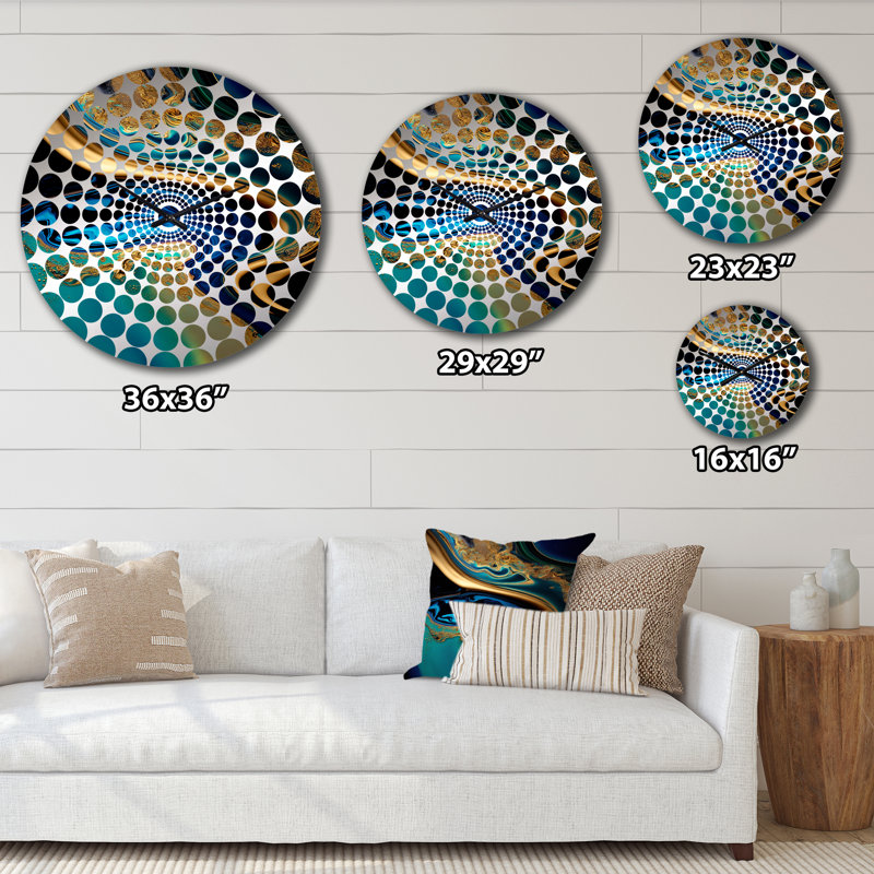 Sarahy - Horloge murale peinture abstraite, Petit