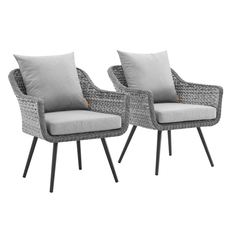 Fauteuil de patio extérieur en osier Endeavor par Modway