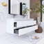 Meuble-lavabo mural double 59 po avec plateau en résine Macmaster-604255618