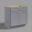 Armoire de base pour évier de cuisine prête à assembler avec tablettes réglables et fermeture en douceur-93465823-102330777