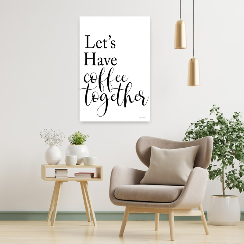 «Coffee Together Rest Of Our Lives Set I», art contemporain abstrait, H 36 po x l 24 po