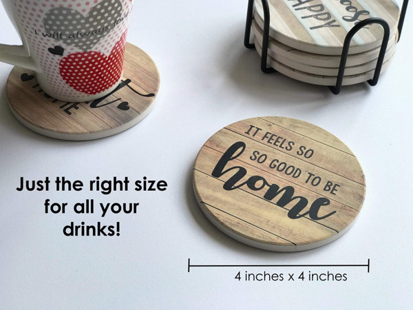 Cork Coasters Coaster Holder, Wooden Cork Coffee Cup Pad