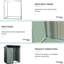 Remise de rangement extérieure en métal gris 5 pi x 3 pi, structures en fer galvanisé pour plus de solidité, plaque transparente, porte à charnières, étapes de construction faciles - stable et assemblage, méthode d'assemblage simple-118124176-118124173