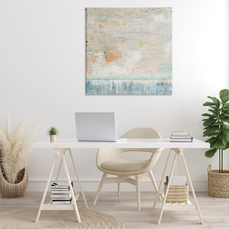 «Rustic Abstract Paint Strokes», art mural sur toile par Suzanne Nicoll, H 36 po x l 36 po x P 1,5 po