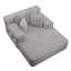Luxueuse chaise longue convertible avec fonction canapé-lit 2-en-1, coussin en mousse à ressort, pochette de rangement et conception sans assemblage pour les petits espaces-130000071