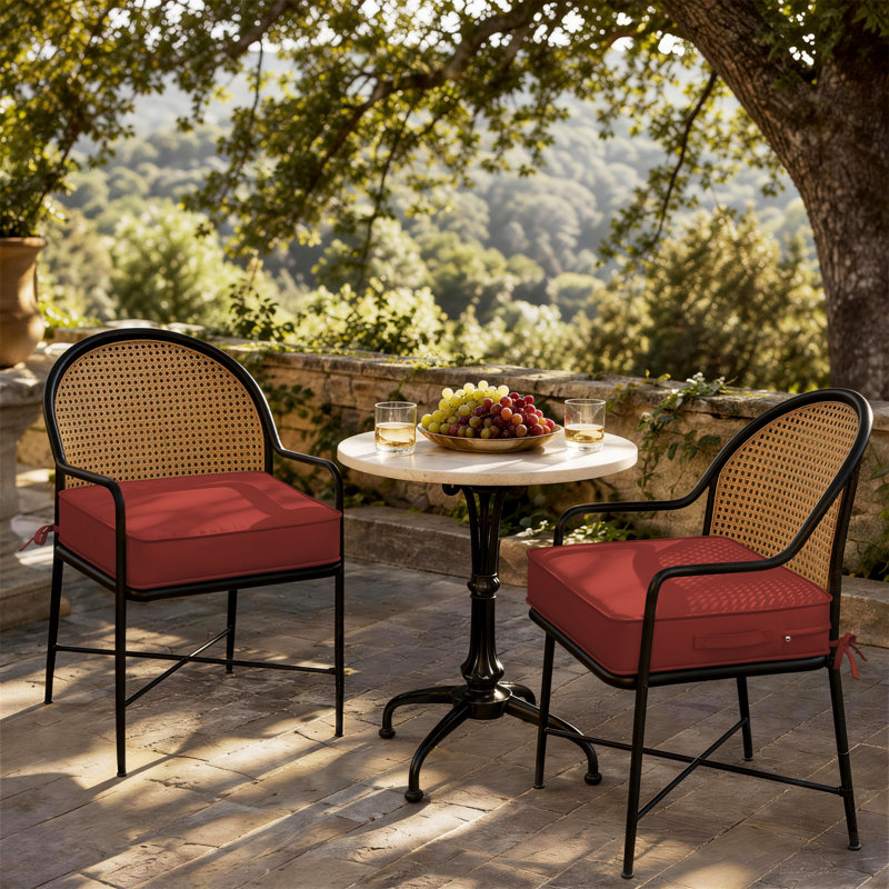Coussins de chaise d'extérieur pour l'extérieur, coussins de chaise de patio résistants à l'eau avec poignée et fond antidérapant