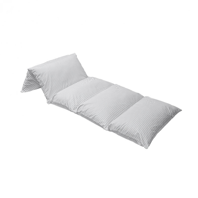 Housse de coussin pour l'extérieur, L 36 po x P 88 po, Bleu/Ivoire