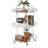 3 Tiers Acrylic End Table Side Table Storage Cart with Wheels for for Bedroom Living Room-908846724