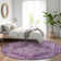 Machine Washable Indoor/Outdoor Xhevrie Eggplant Rug