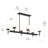 Rigsby Six-Light Matte Black Linear Chandelier-127380319