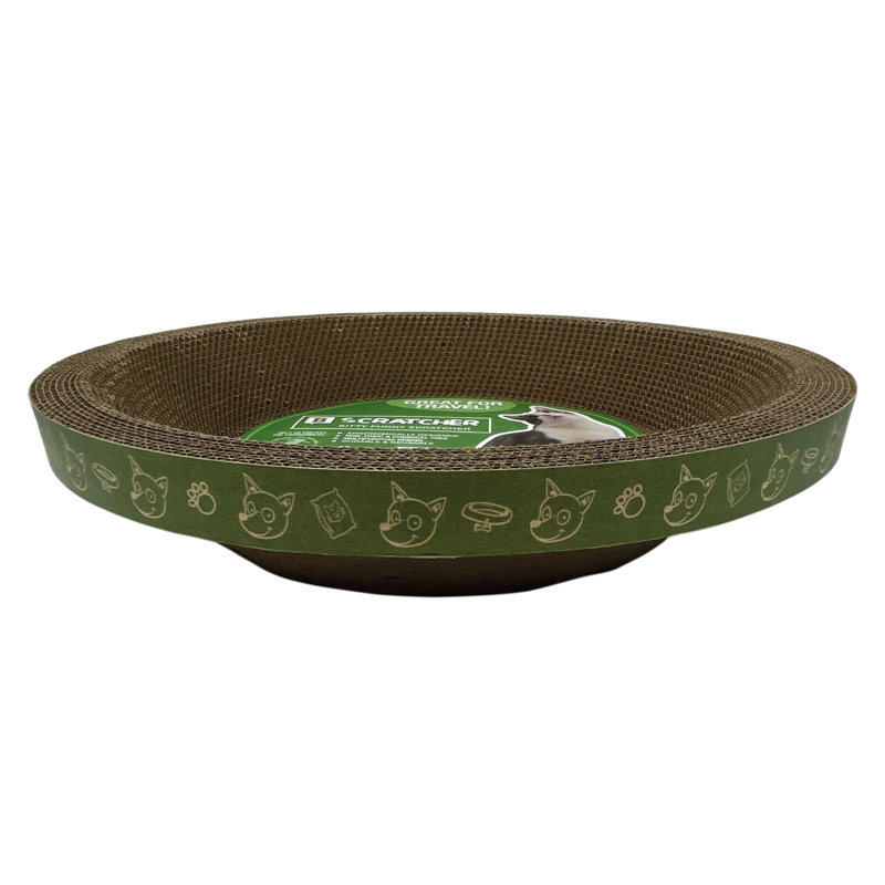 Round Brown Cardboard Cat Scratching Pad