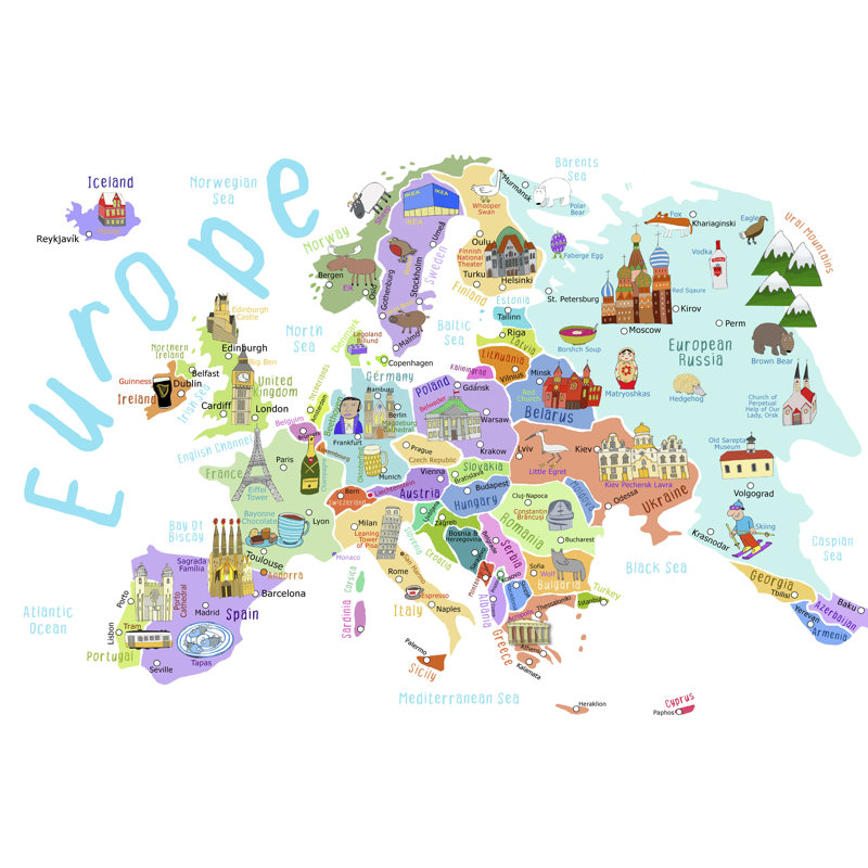 Pays illustrés de l'Europe, H 12 po x l 18 po