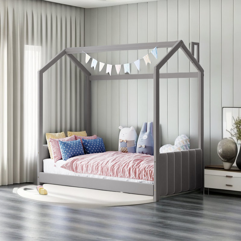 Lit de jour Shakira, Lit simple, Gris