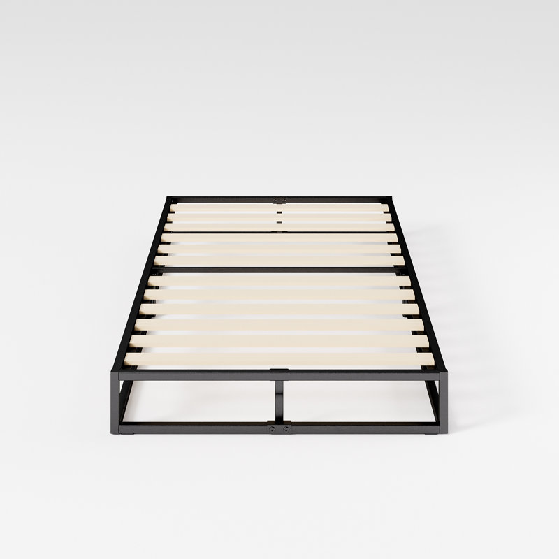 Dekker Metal Bed Frame - 25 cm High, Single (3'), Black