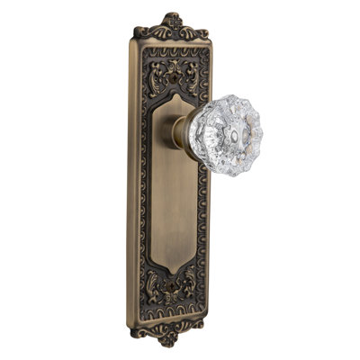 Egg & Dart Plate with Crystal Door Knob