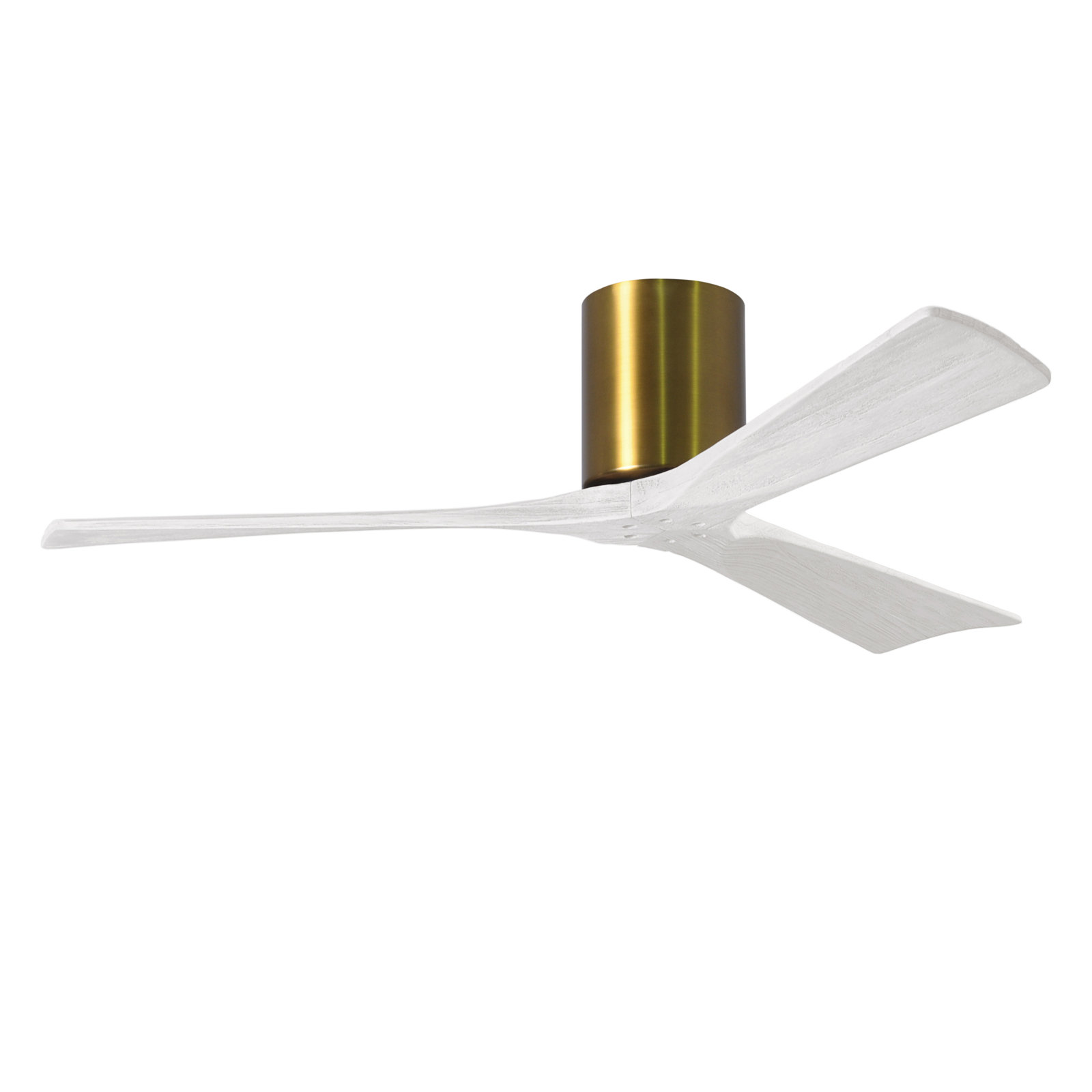 Olivier 3 Blade Ceiling Fan, Brushed Brass, Matte White, 52"