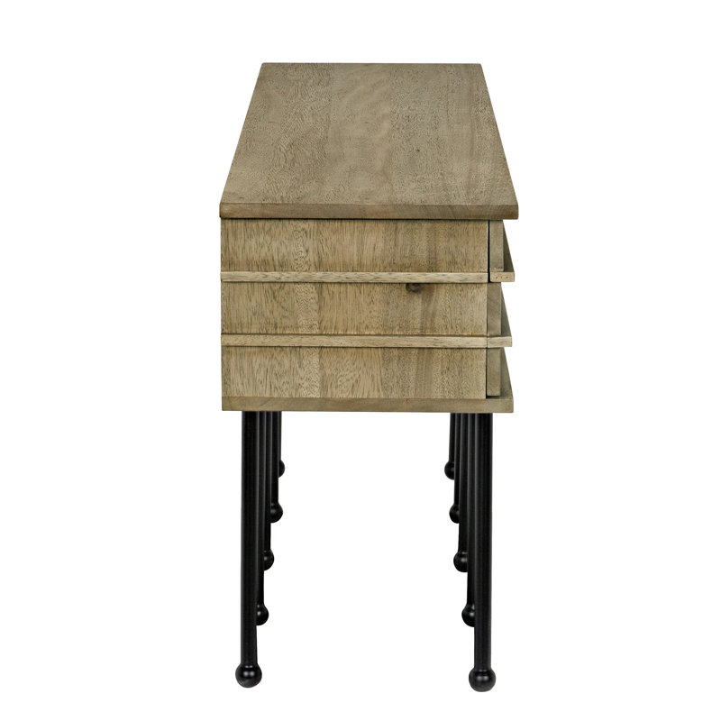 Oliver 60'' W Solid Wood Console Table, Washed Walnut