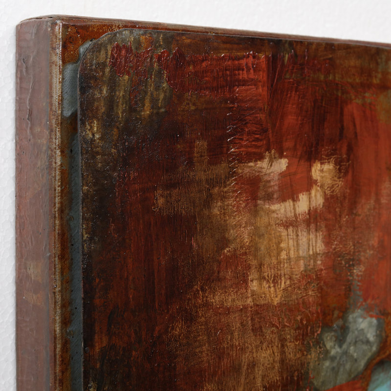Handmade Industrial Abstract Wall Decor on Metal