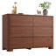 Commode pour chambre à coucher, commode moderne de 47 po avec base épaisse robuste, conception d'angle arrondi pour la chambre à coucher, le salon, le couloir, noyer-49819491
