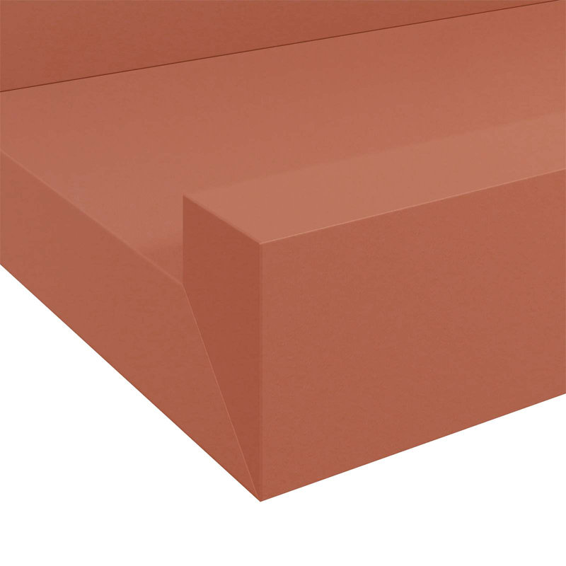 Floating Shelf, Red, 3cm H x 100cm W x 9cm D