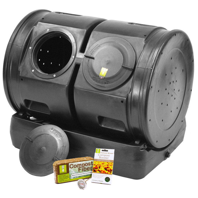 Compost Wizard 50 Gallons Plastic Odor Resistant Outdoor Tumbler Composter