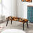 Mocha Zebra Stripes Striped Pattern - Abstract Upholstered Black Bench