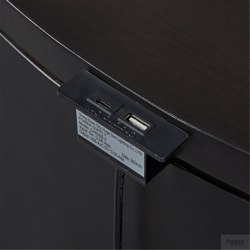 3 Drawer Oval Nightstand