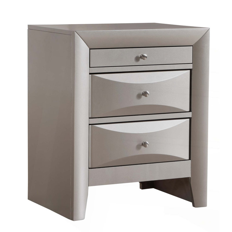 Table de chevet élégante et contemporaine pour chambre à coucher, Champagne