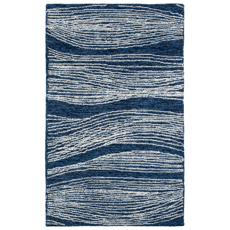Mahli Hand Tufted Wool Pile Abstract Rug, Rectangle 3' x 5'