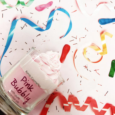 Pink Bubbly Cocktail Scented Jar Candle