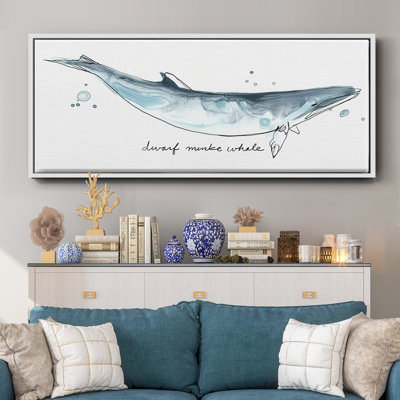 Whale I- Framed Canvas