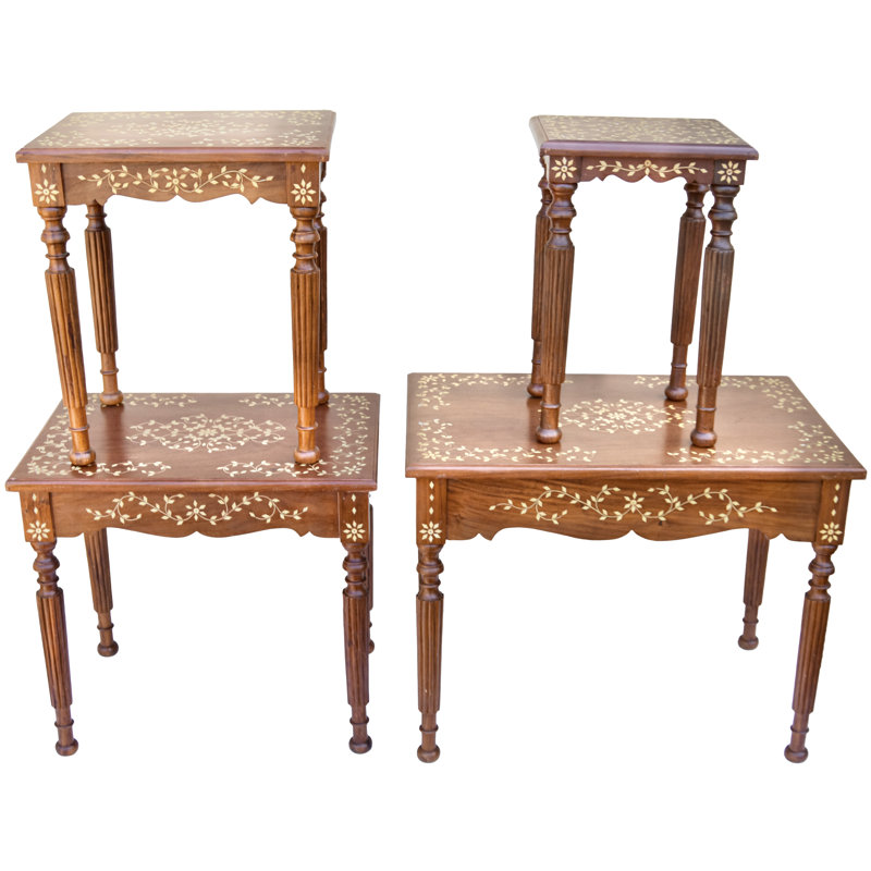 Solid Wood Nesting End Table