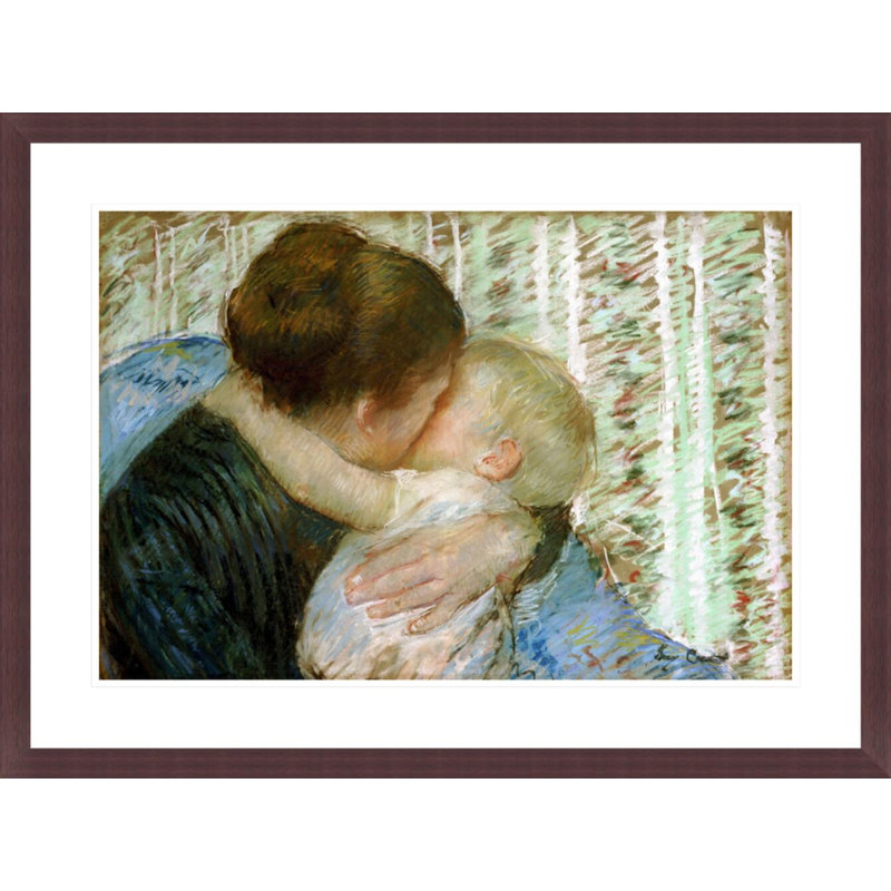 A Goodnight Hug by Mary Cassatt -Framed Giclee Print, H 22,02 po x l 29,5 po