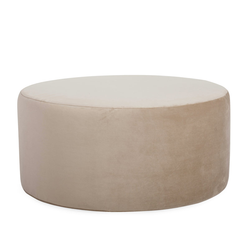 Azemar Upholstered Ottoman, Polyester Bella Sand