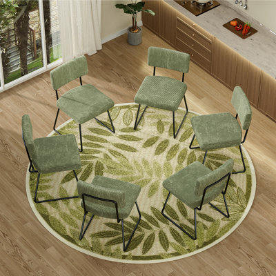 Chaise d'appoint rembourrée en velours Nikitia