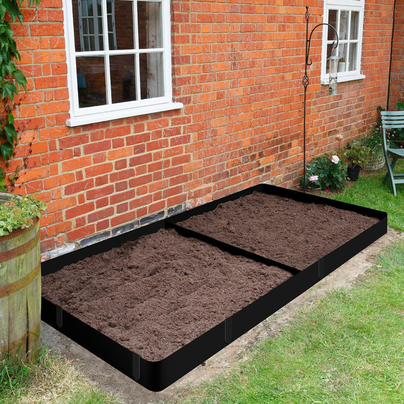 Metal Lawn Edging, 10 cm H x 100 cm W x 0.1 cm D