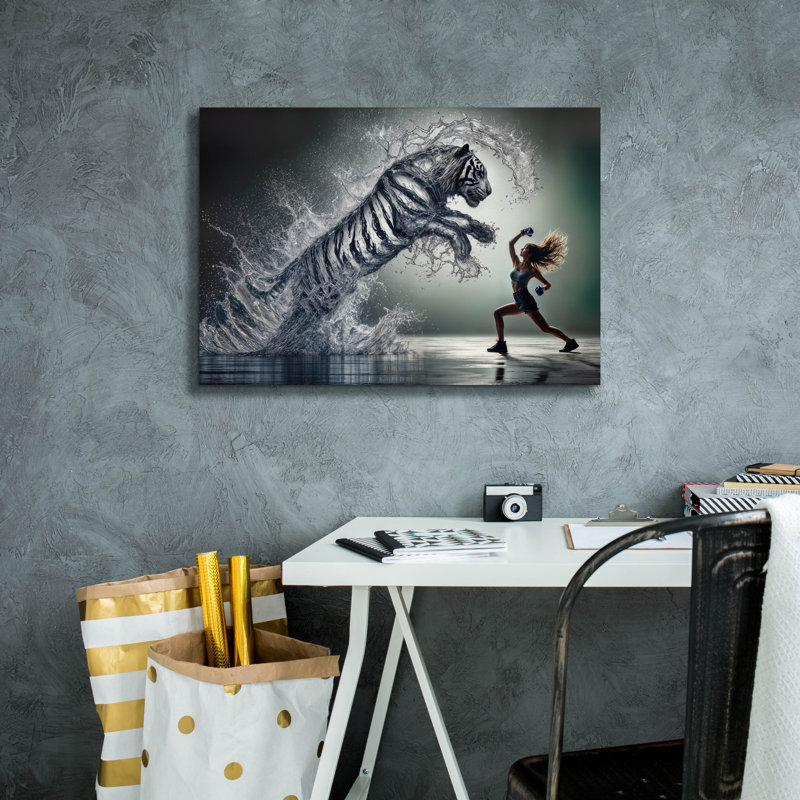 'Fight' by Rey Klimt Canvas Wall Art