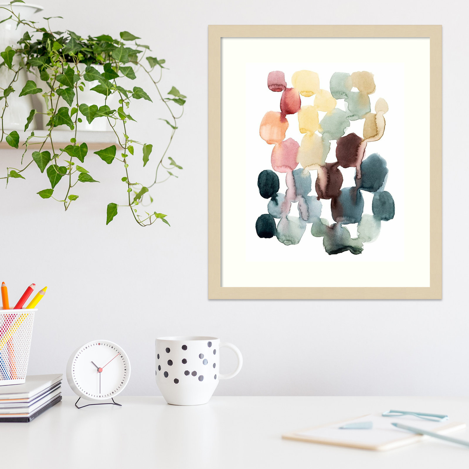 Desert Stones II Print by Grace Popp, Natural Framed Paper, 41" H x 33" W