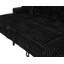 Canapé-lit en forme de U, surdimensionné de 122 pouces - lit escamotable 2 en 1, canapé-lit modulaire avec méridienne double pour le salon, canapé en velours côtelé moelleux en lapin, noir