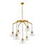 Lustre spoutnik linéaire à 7 lumières de style moderne pour salle à manger et vestibule