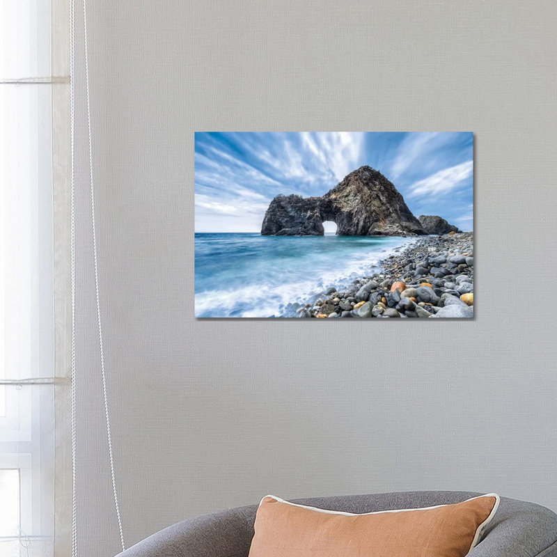 Senganmon Rocks Near Matsuzaki by - Wrapped Canvas, 66.04 cm H x 45.72 cm W