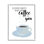 «Good Days Coffee & You Romantic Kitchen Morning» par Daniela Santiago - reproduction d'art graphique à cadre flottant sur bois