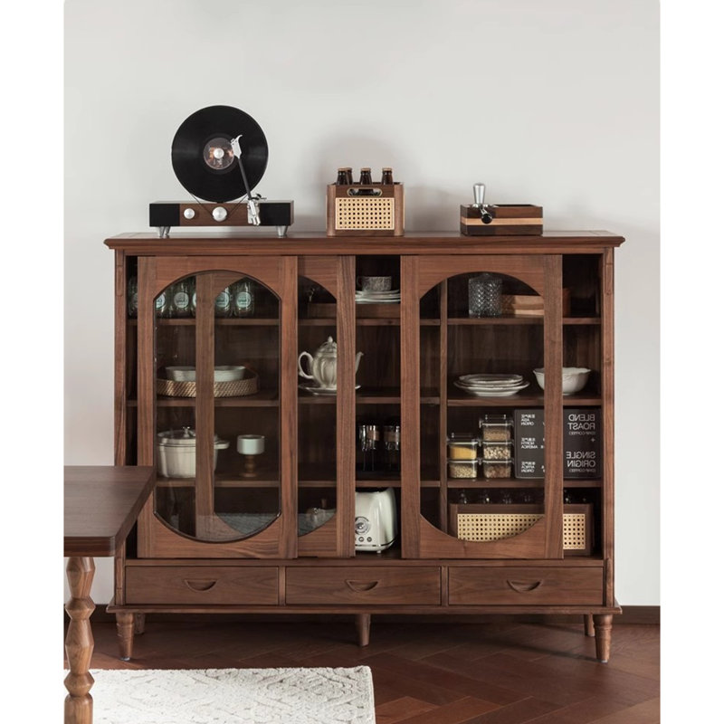Table de buffet à porte en verre de style américain