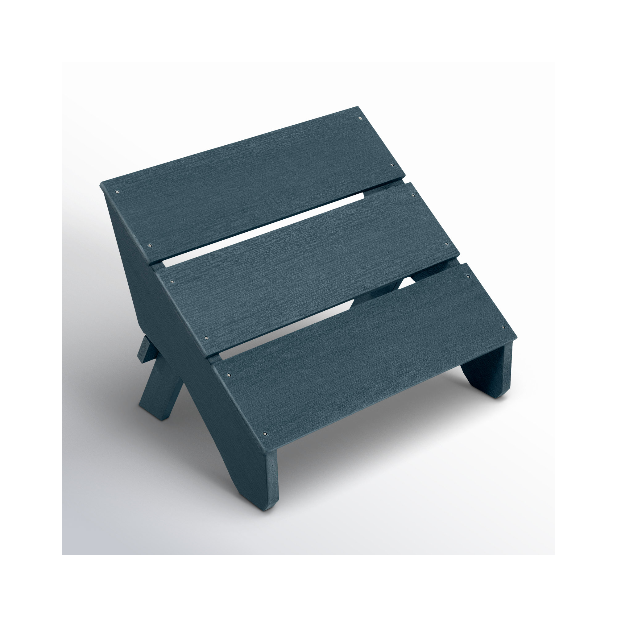 Byrnes Outdoor Ottoman, Federal Blue